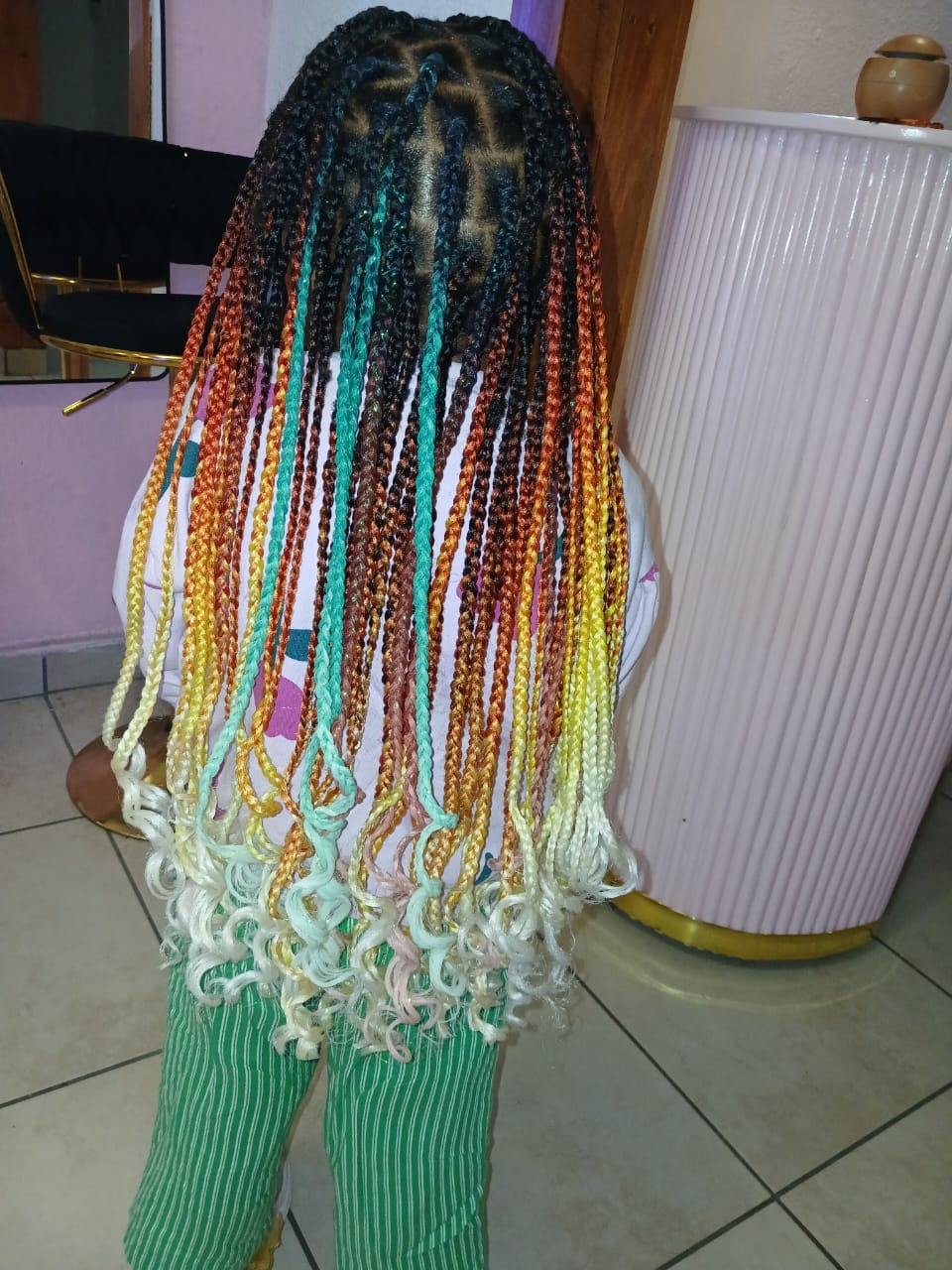 Happy client at salon