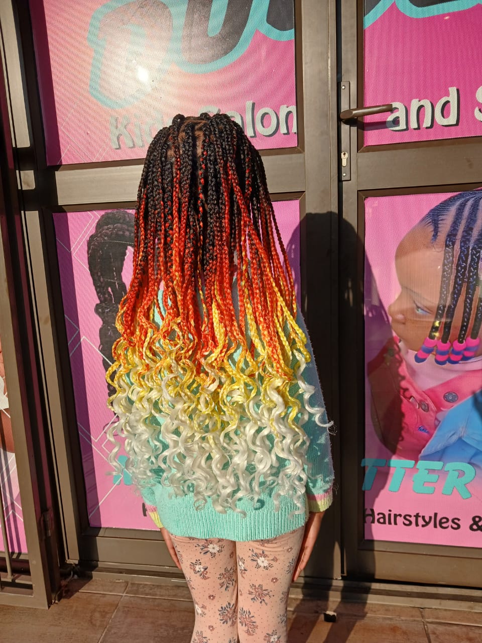 Happy client at salon