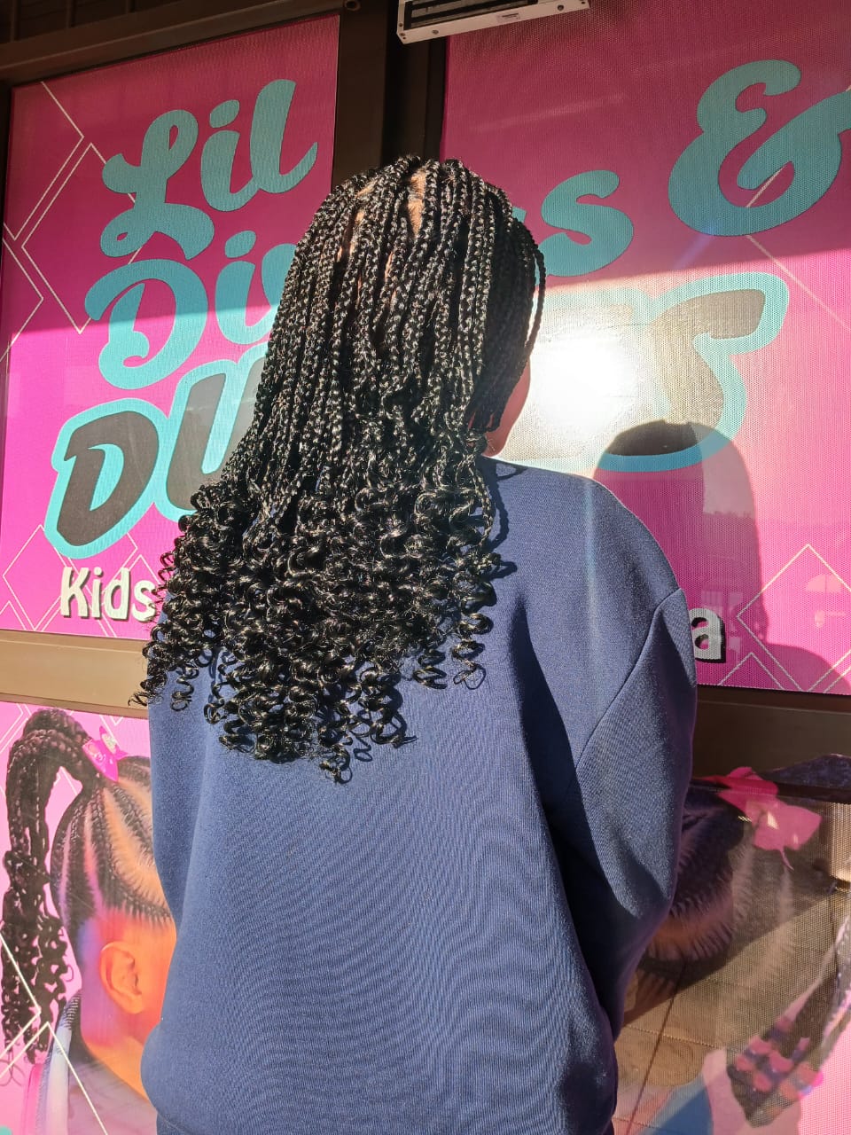 Happy client at salon