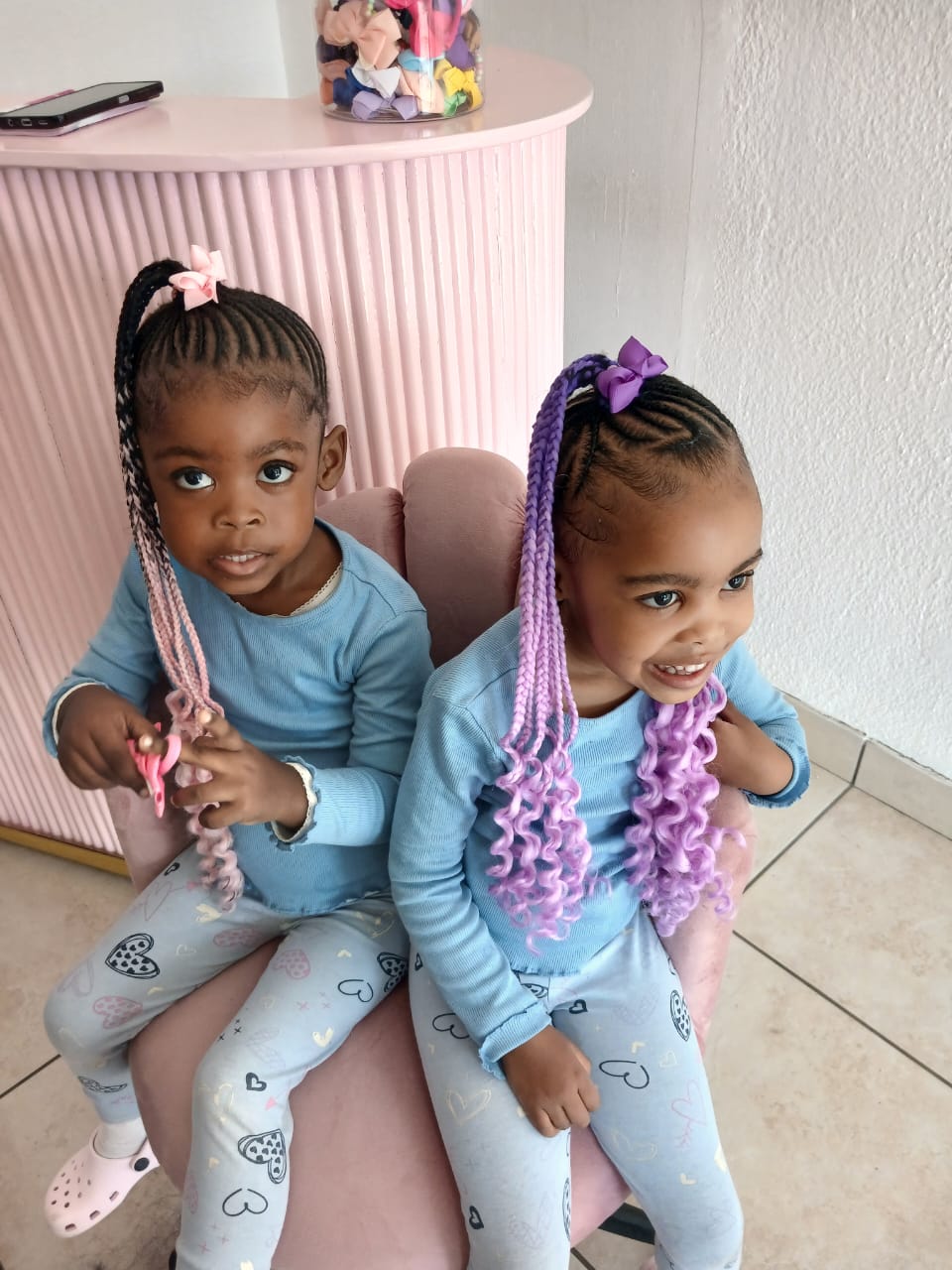 Kids braids styling