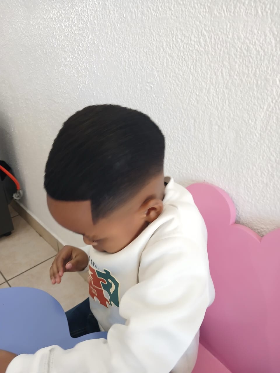 Happy client at salon