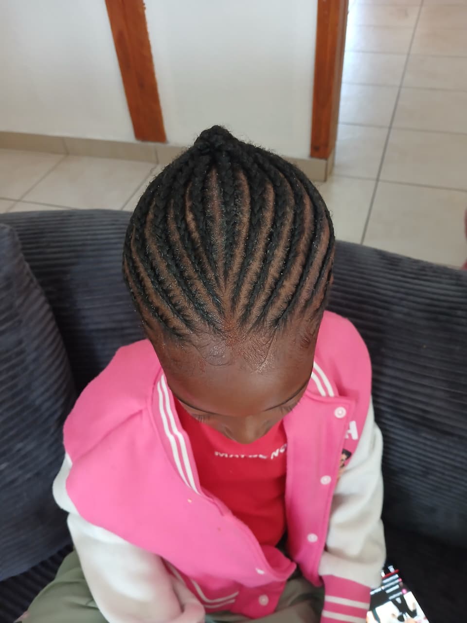Happy client at salon