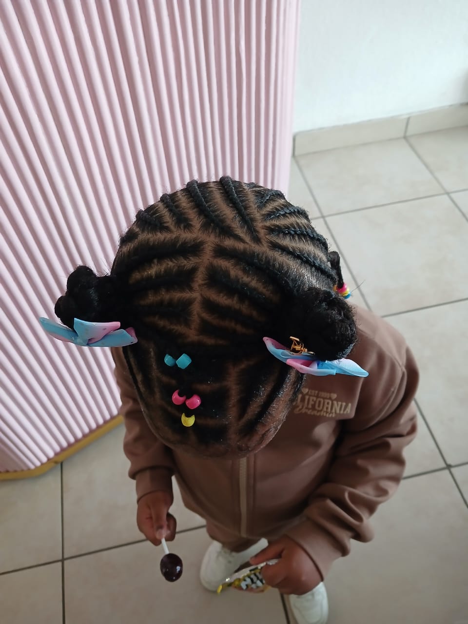 Happy client at salon