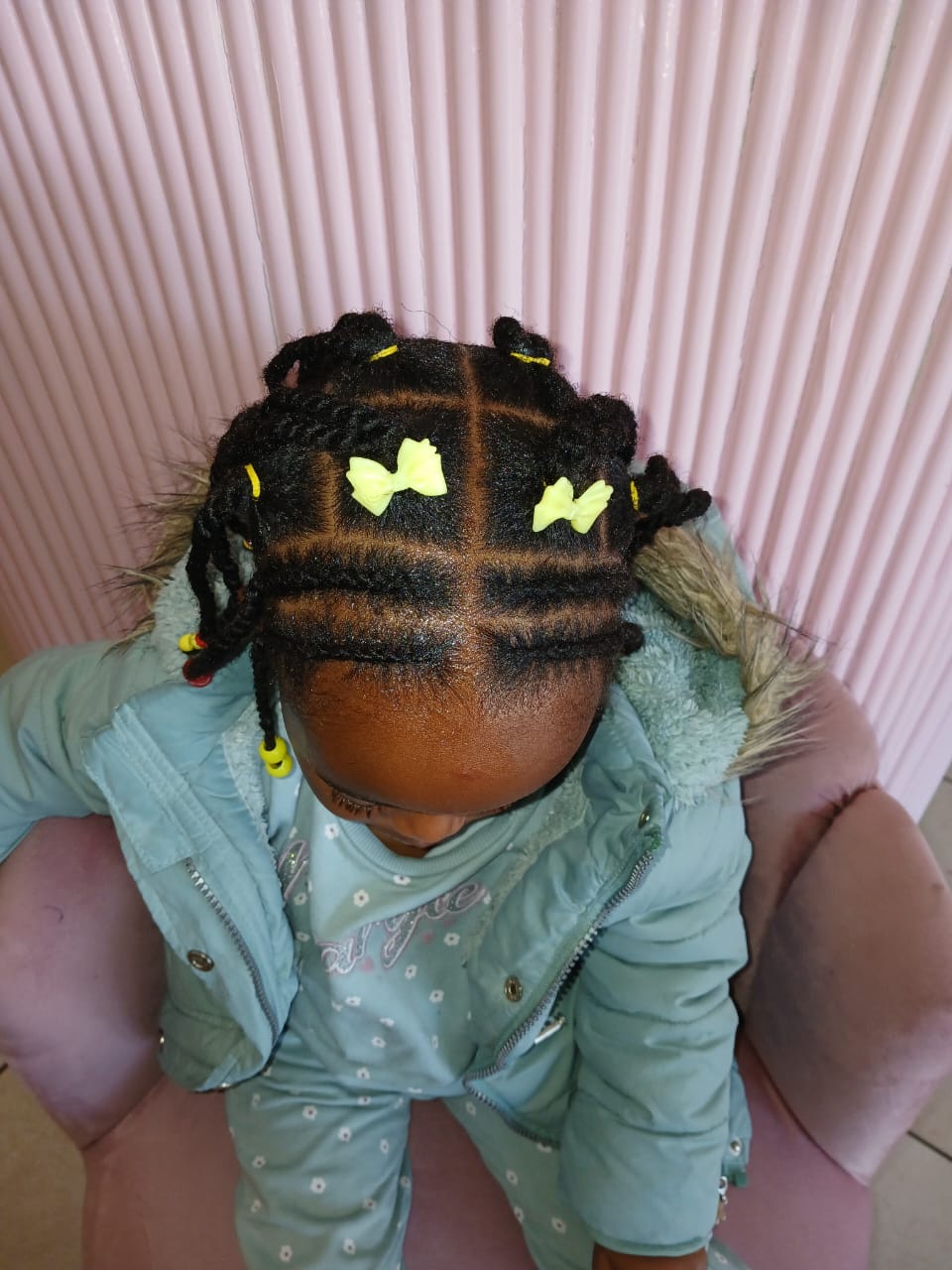 Happy client at salon